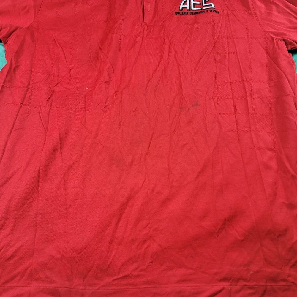 Nike Tiger Woods Collection Mens 2XL XL Short Sleeve Golf Polo Shirt Red AES - Picture 5 of 12